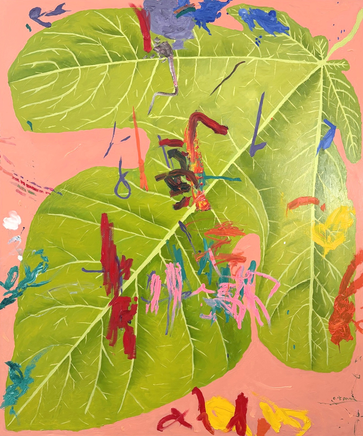 “Fig Leaf” — painting by Yon Douek