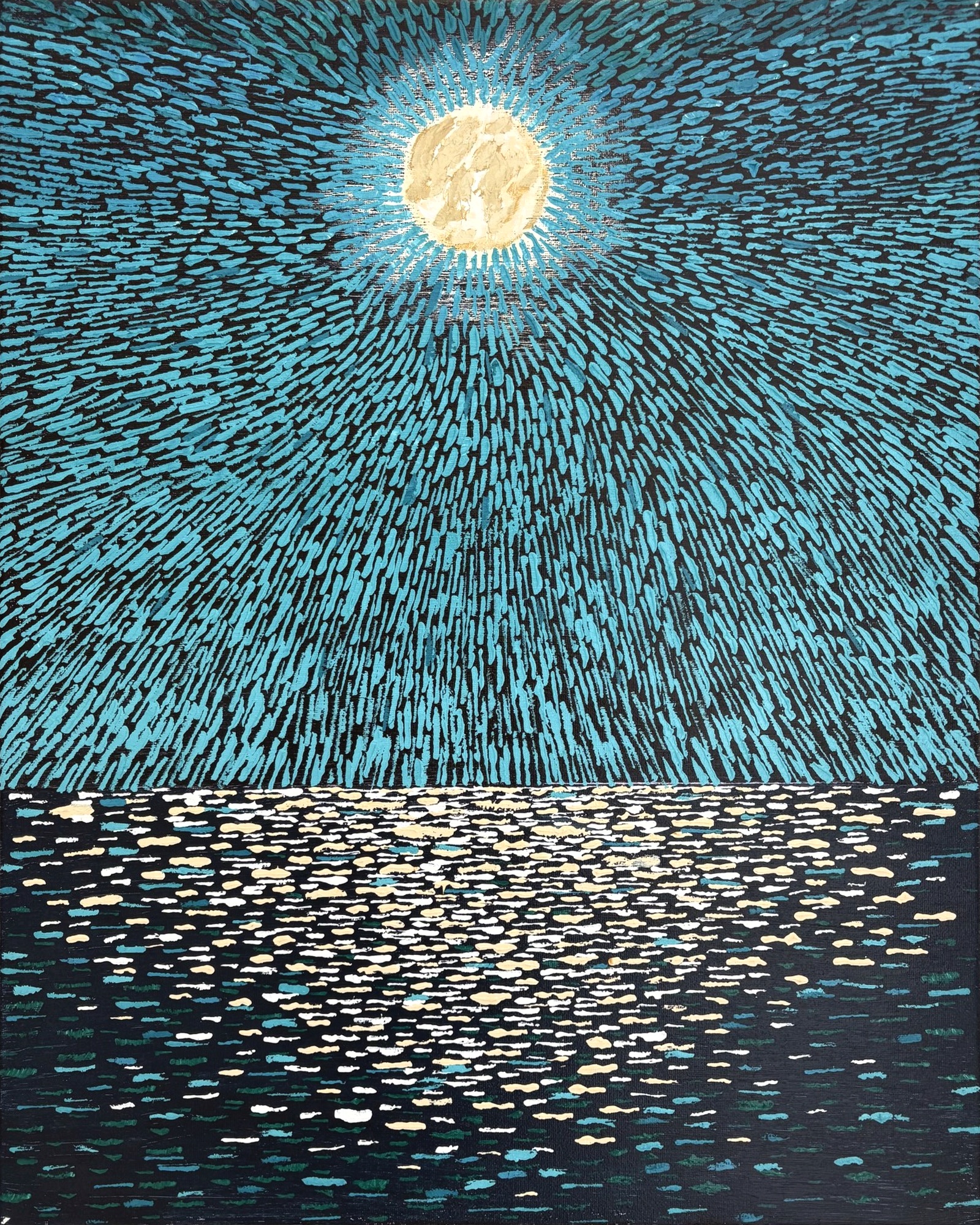 “9PM” — painting by Yon Douek
