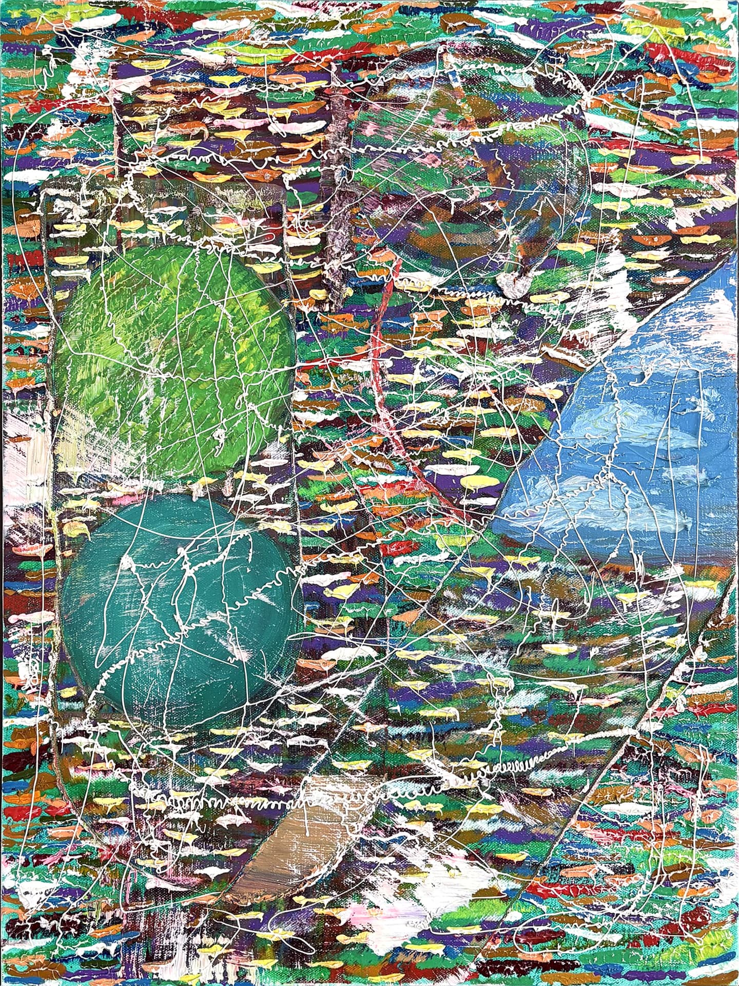“Untitled (Oil I)” — painting by Yon Douek